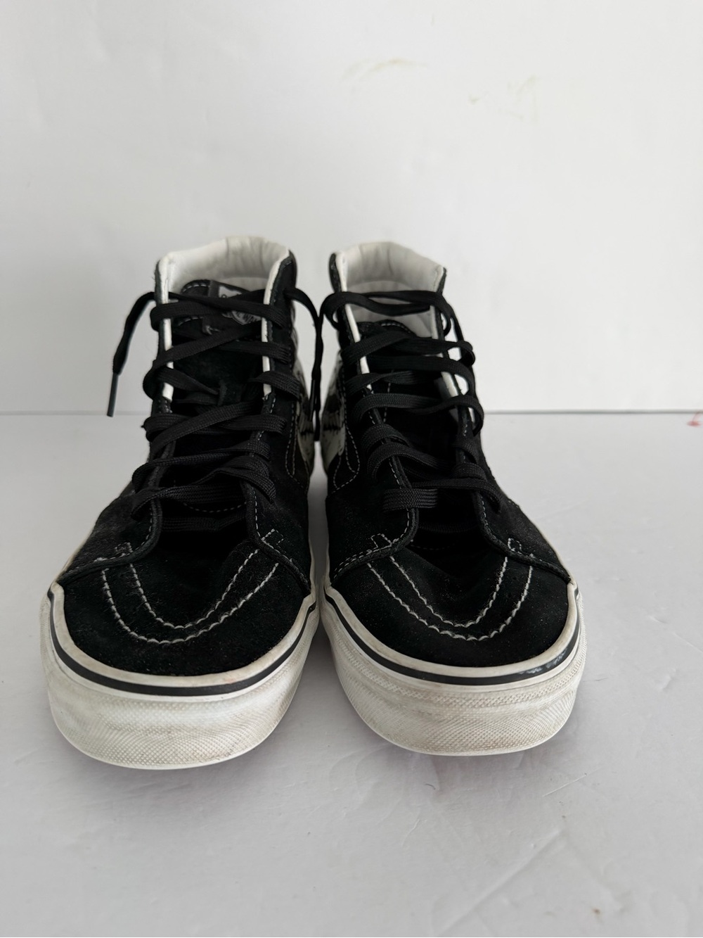 Vans Sk8-Hi TM Glow Skulls Black White Men's 9 Women's 10.5 High Top VN0A4U3C5C2
